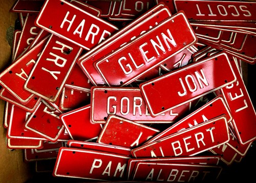 Vintage novelty bicycle plates - vintage,